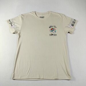 Fresh Laundry Tokyo Ollie Shirt Mens Large Tan Samurai Skateboard‎ Graphic Tee
